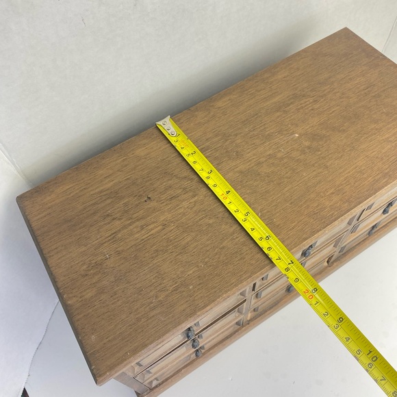 Vintage Wooden Mele Jewelry Box Dresser Large 7 Drawers Made Japan Mid Century - Picture 9 of 15
